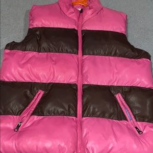 Kids pink and brown vest